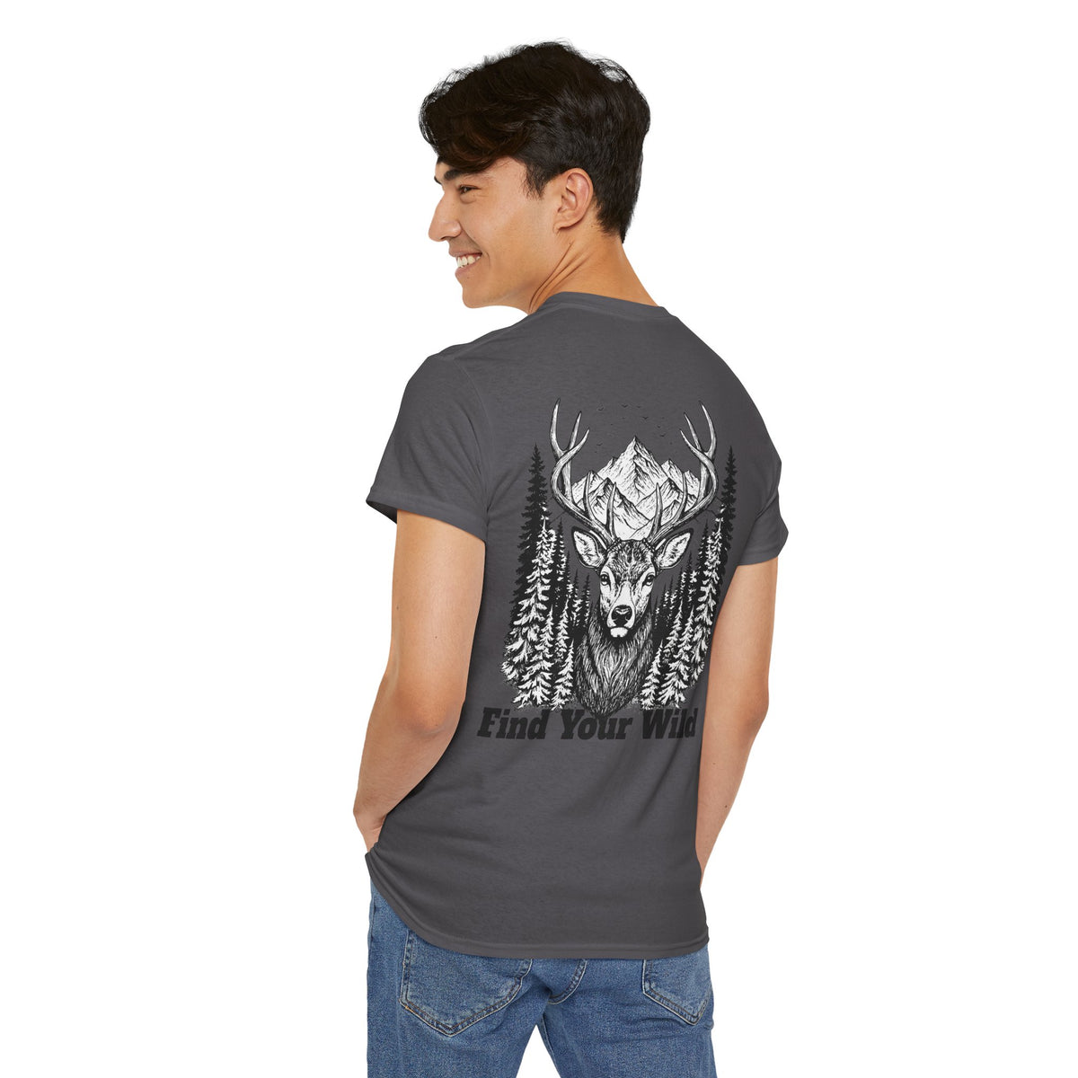 Pine & Peak “Find Your Wild” Vintage Outdoor Graphic T-Shirt
